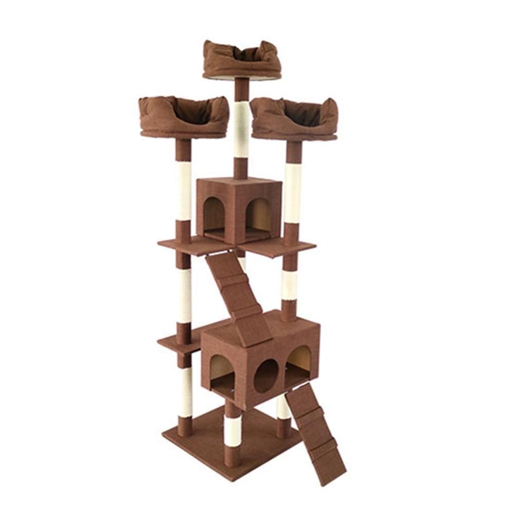キャットタワー据え置き多頭大型猫おしゃれ全高175cm多頭飼い猫