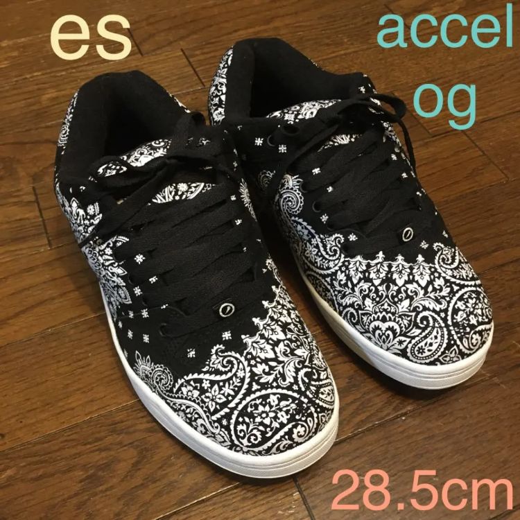 エス] スケートシューズ ACCEL OG BLACK WHITE BLACK 28.0 cm - シューズ