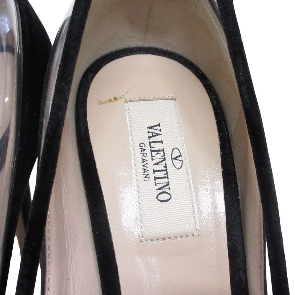 良品 Valentino Garavani ヴァレンティノガラヴァーニ リボン ベロア  