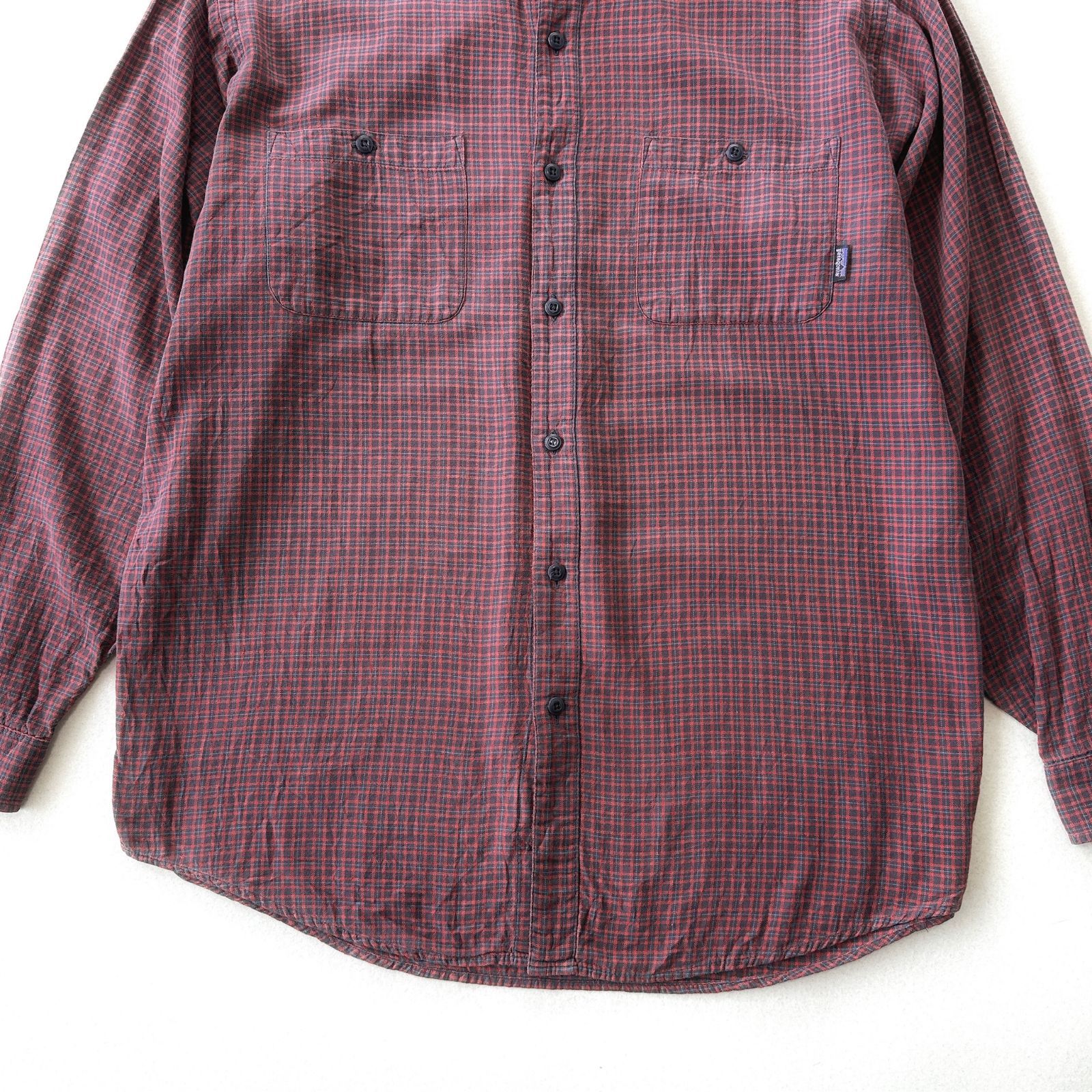 90s パタゴニア ポルトガル製 ライト フランネルシャツ チェック Y2498