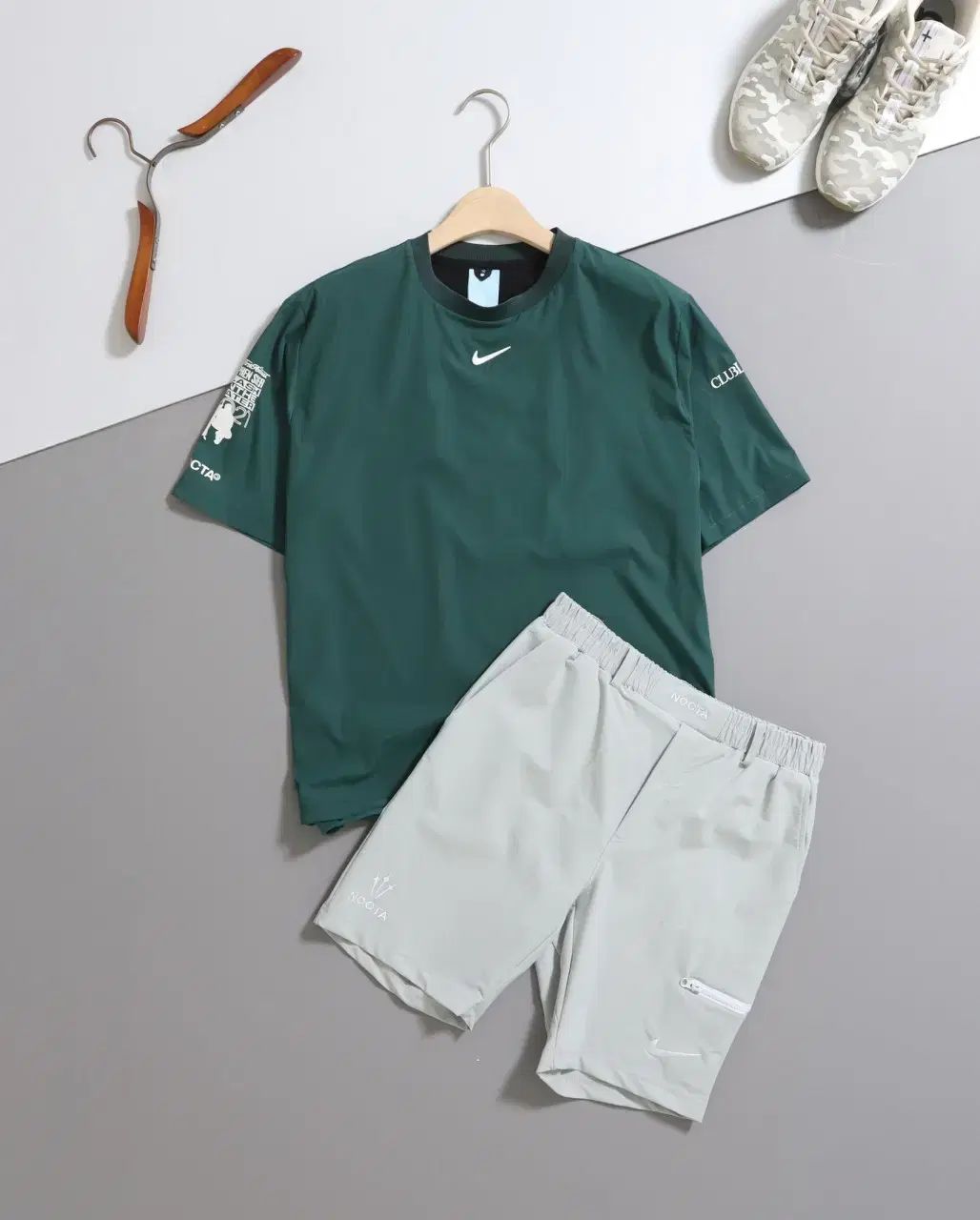 メンズゴルフウェア ショートスリーブ クルーネック ＆ ショーツ パンツ SET