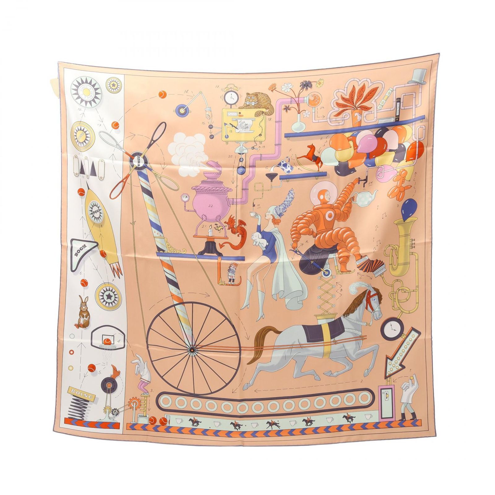 HERMES エルメス カレ90 TEA FOR TWO スカーフ - メルカリ