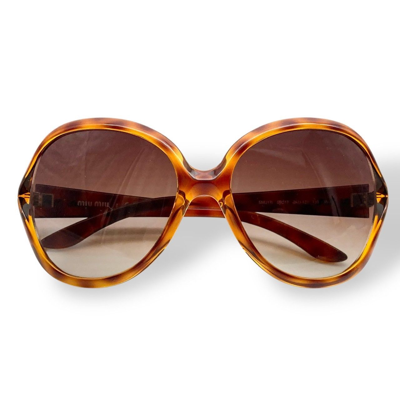 ミュウミュウ サングラス プラスチック ブラウン べっ甲柄 美品 70522 ミュウミュウ サングラス プラスチック ブラウン べっ甲柄 美品