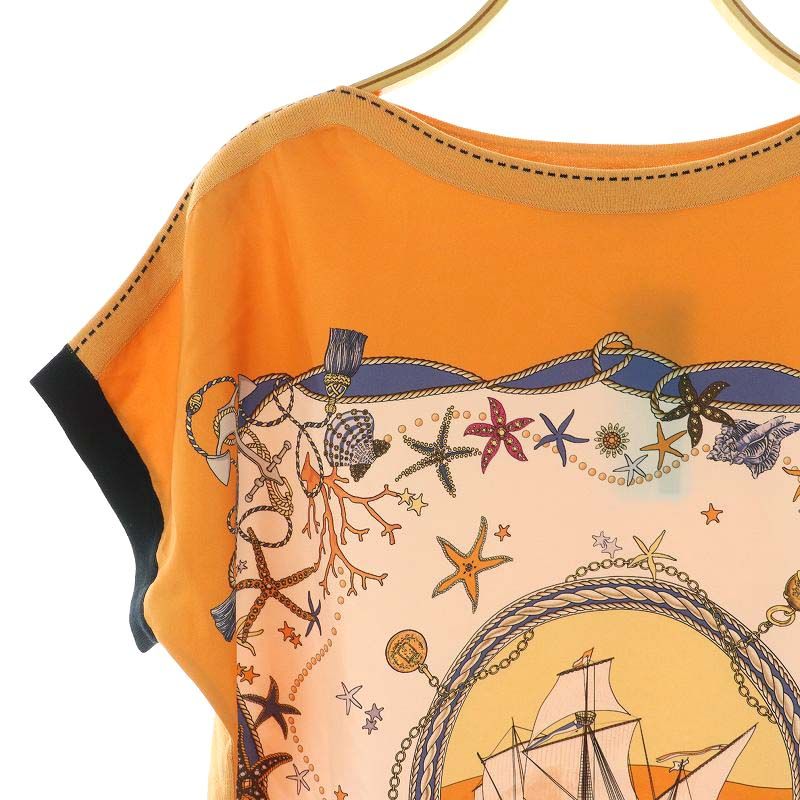 ダーマコレクション dama collection スカーフ柄ニットコンビ