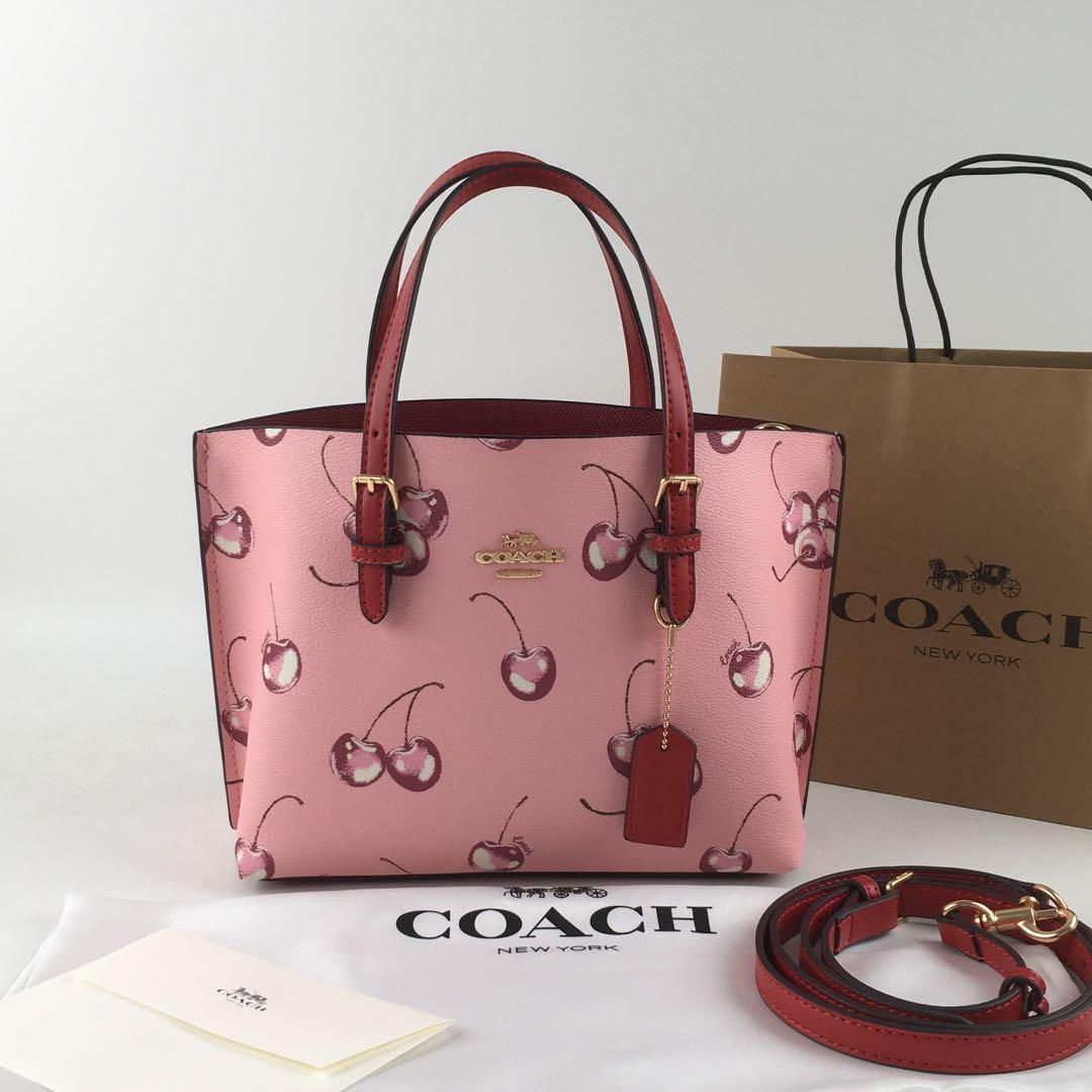 COACH モリートート 25 チェリーピンク ショルダーバッグCR293