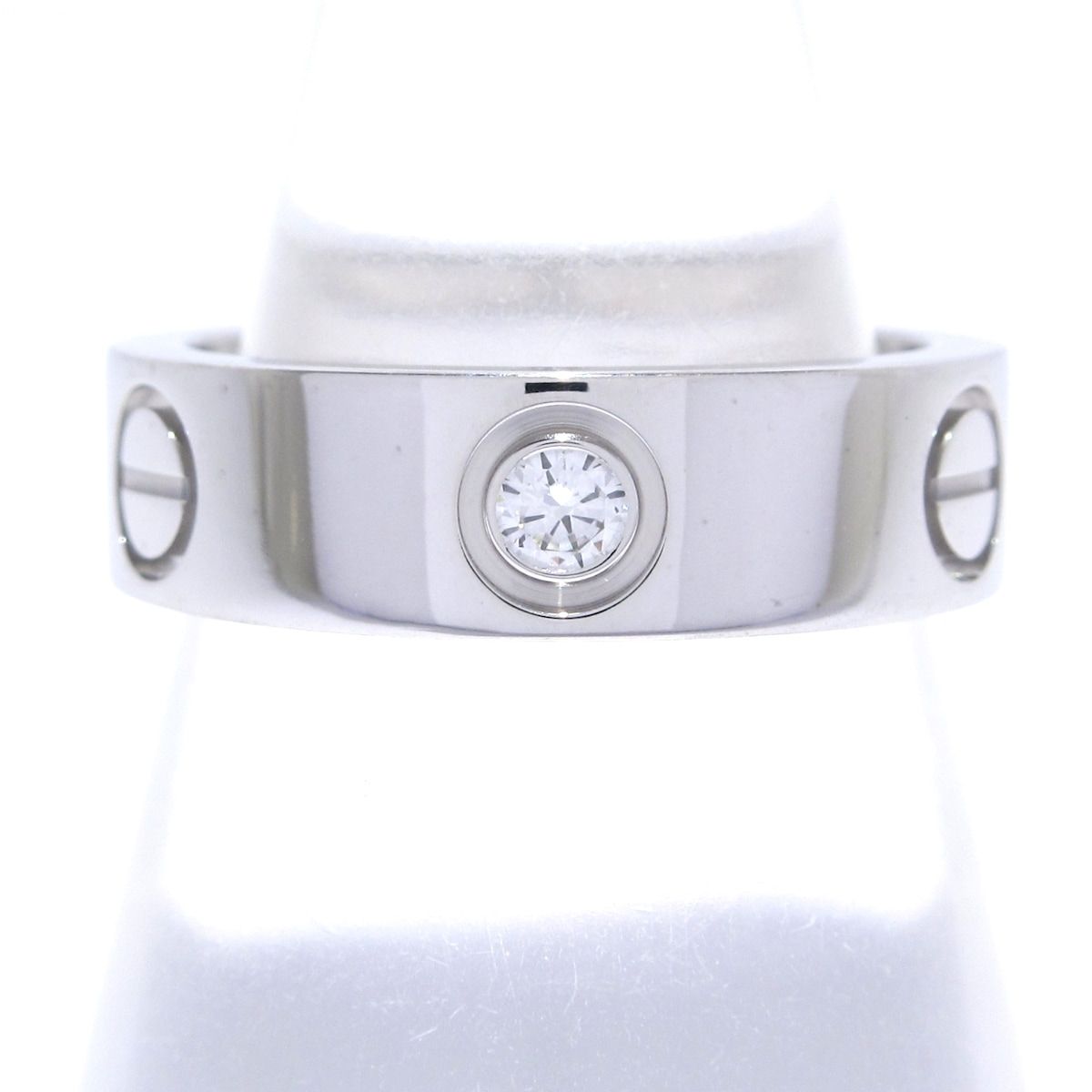 Cartier(カルティエ) リング 52美品 ラブリング ハーフダイヤ