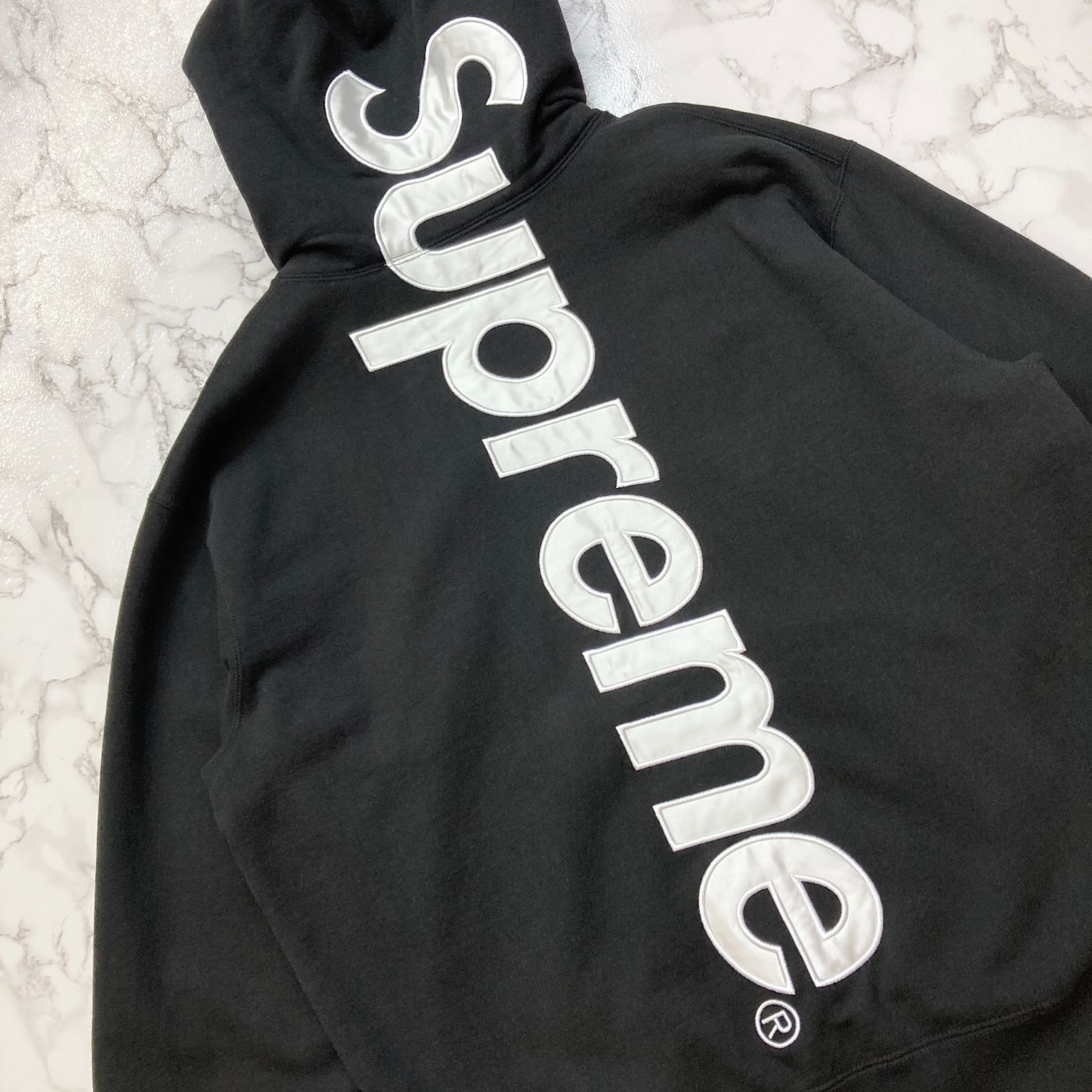 ✨美品✨ SUPREME シュプリーム 22AW Satin Applique Hooded 
