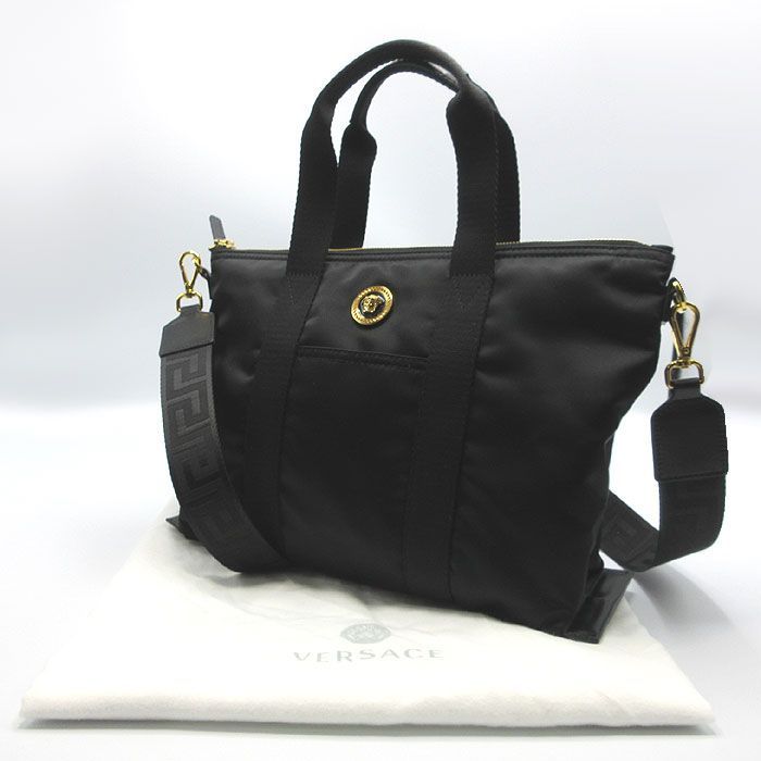 ヴェルサーチェ トートバッグ VERSACE ナイロン メデューサ