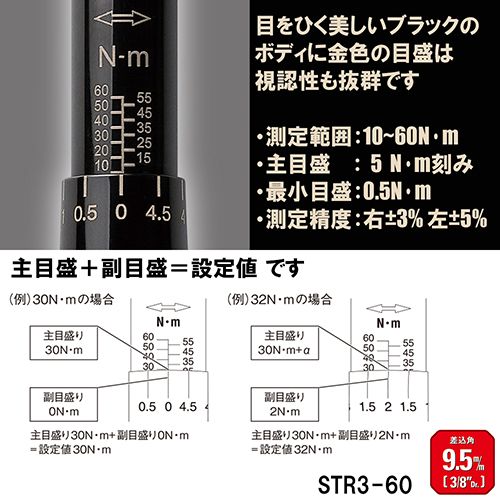プレセット型トルクレンチ STR3-60