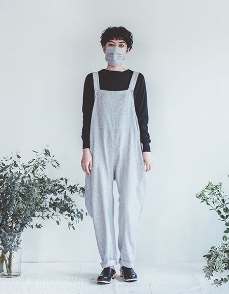 fog linen work ベックサロペット　ウールリネン　ホワイト