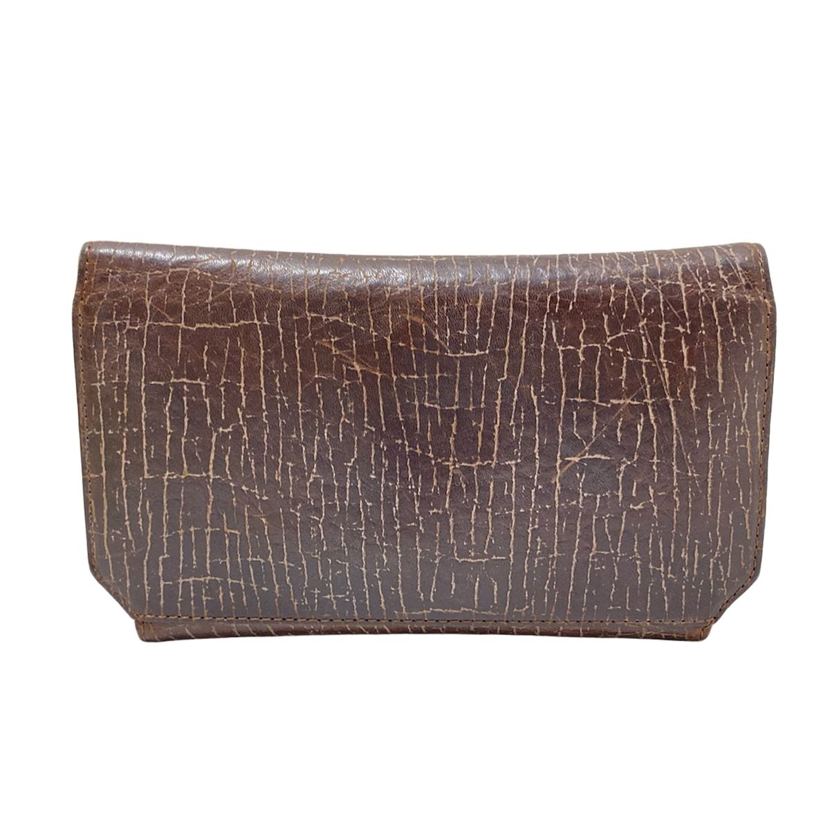 DIESEL ディーゼル 長財布 - ダークブラウン レザー