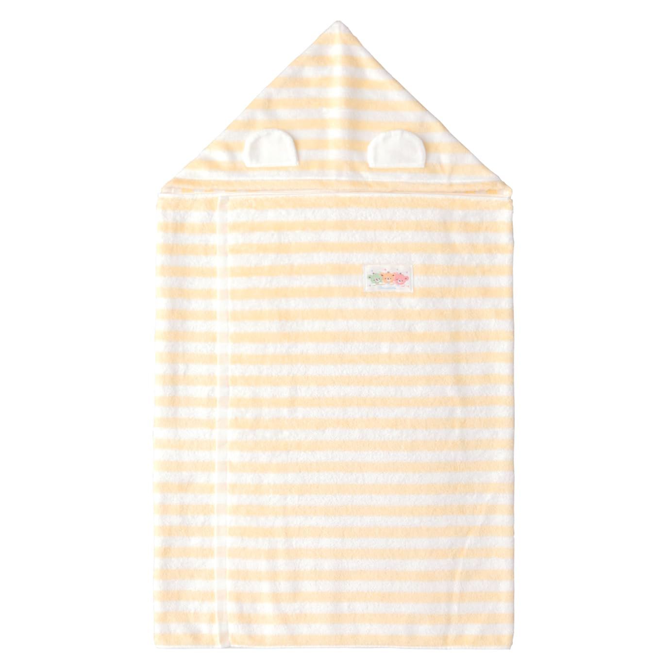 フード付きバスタオル バスタオルローブ パステルベア クリーム