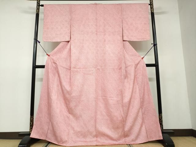 平和屋着物□上質な色無地 赤紅色 反端付き 正絹 逸品 AAAZ3607mf