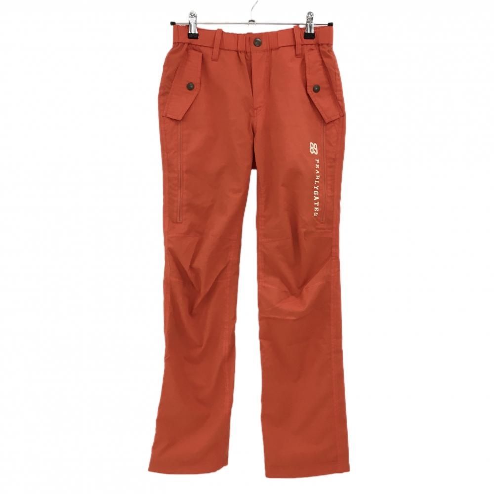 パーリーゲイツ パンツ オレンジ 蓄熱裏地 ドローコード レディース 0
