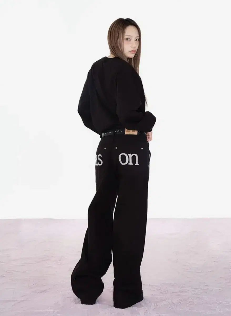 ason アズオン スモッグ ワイド パンツ 黒 SMOG WIDE PANTS m サイズ
