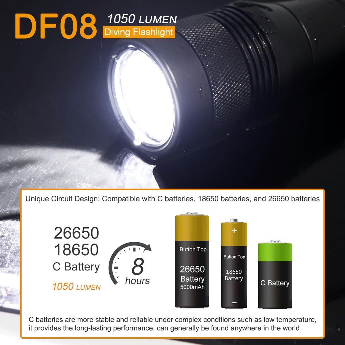 DF08 ダイビングライト 1050ルーメン 明るい U4 LED 水中ライト Amazon.co.jp: SecurityIng DF08 ダイビングライト 1050ルーメン