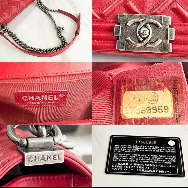 美品☆　シャネル　ショルダーバッグ　赤　ボーイシャネル　17番台　レア 美品☆ シャネル ショルダーバッグ 赤 ボーイシャネル 17番台 レア