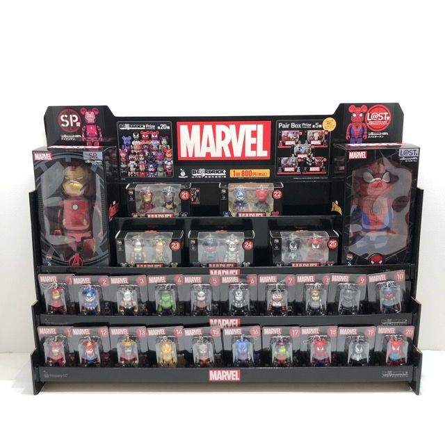 Happyくじ ベアブリック MARVEL 全種類コンプリートセット（ディスプレイ用台座付き）【F4329-007】090 - メルカリ