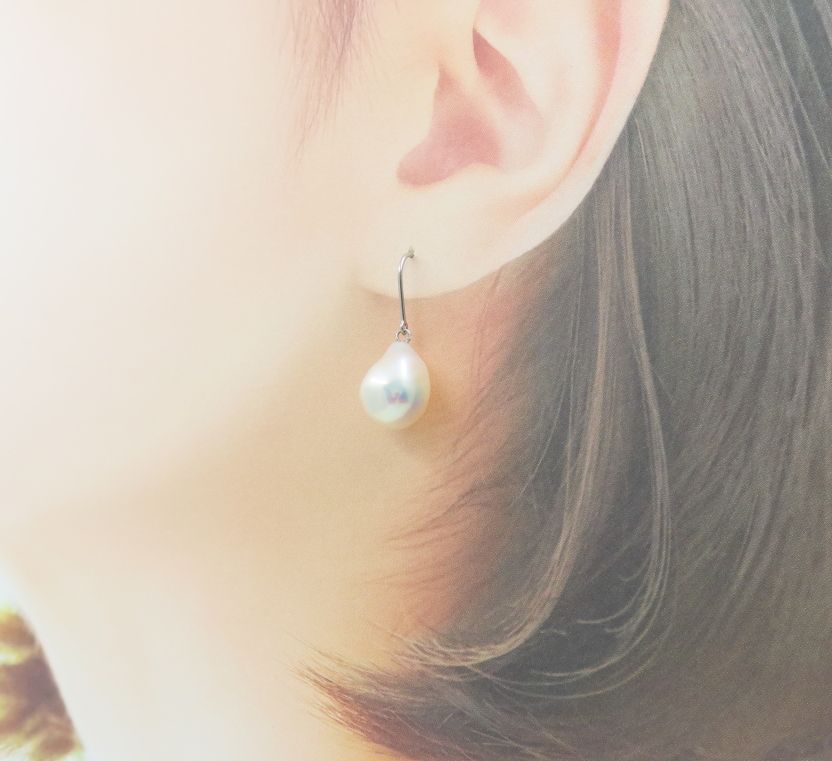 真珠 ピアス レディース プラチナ 淡水パール ピアス ぶら下がり ルビー スタッドピアス パールピアス プラチナ pt900 淡水真珠 淡水パール キュービック