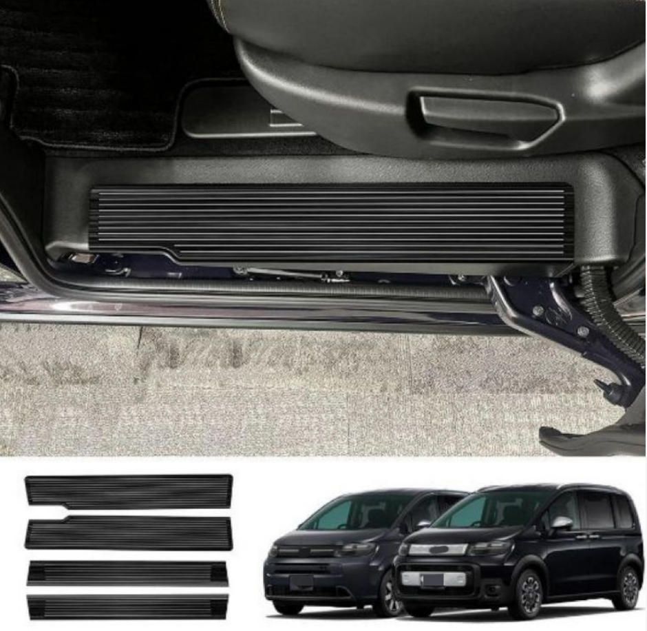 ホンダ D AIR CROSSTAR 式 ステンレス製 内側スカッフプレート ドア内張り保護 カスタムパーツ 黒チタン シルバー