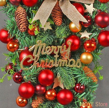 新作 未使用】クリスマスツリー 壁掛け スワッグ ハンギング
