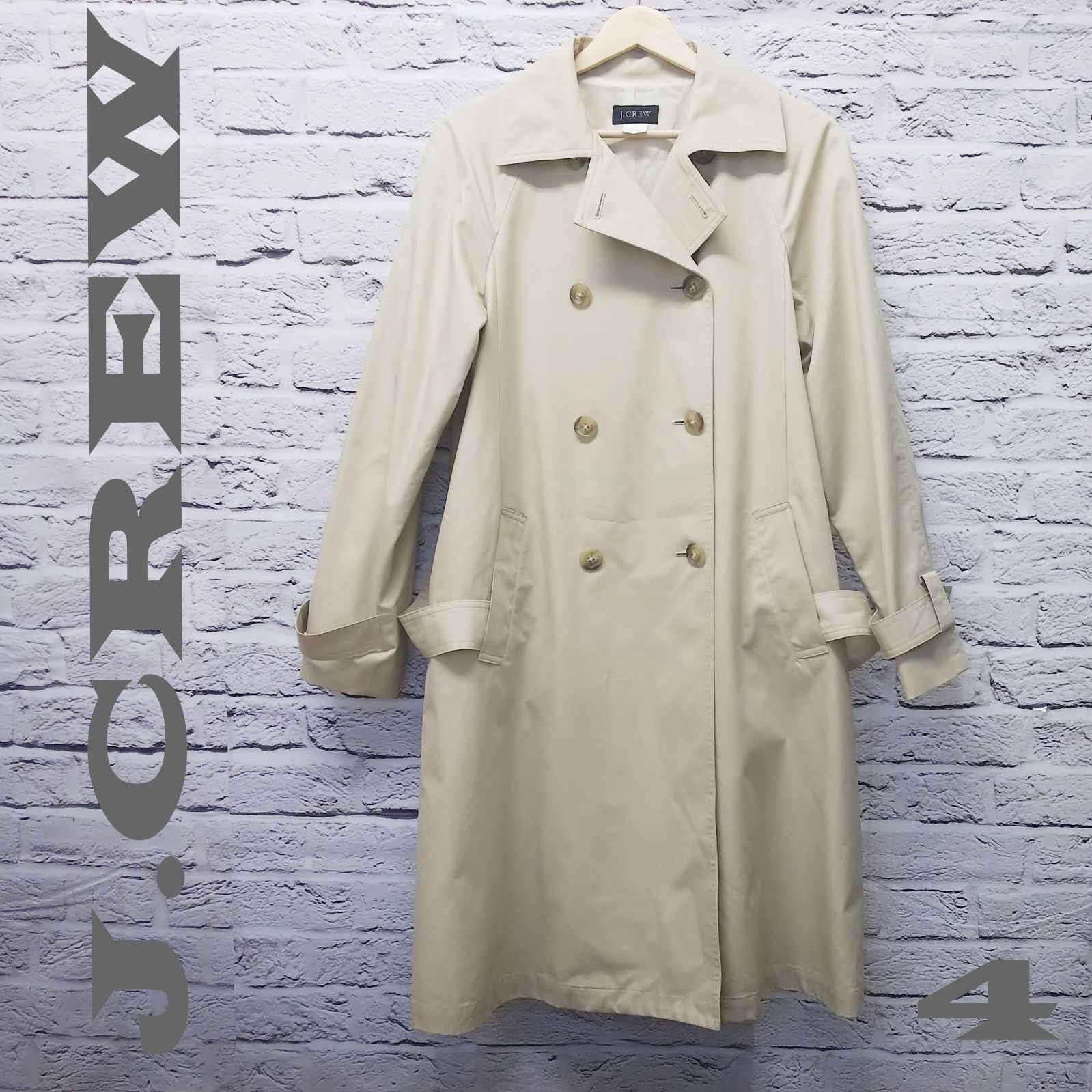 J crew トレンチコート　クリーニング済み 定番】VENTILE（R） ギャバジン トレンチ コート