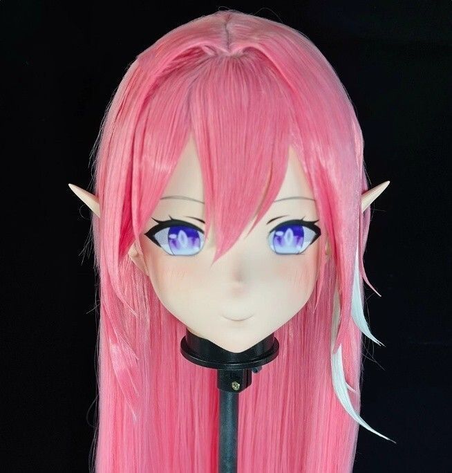 全頭マスク カツラ付き ロック付き Iタイプ フルマスク ドール