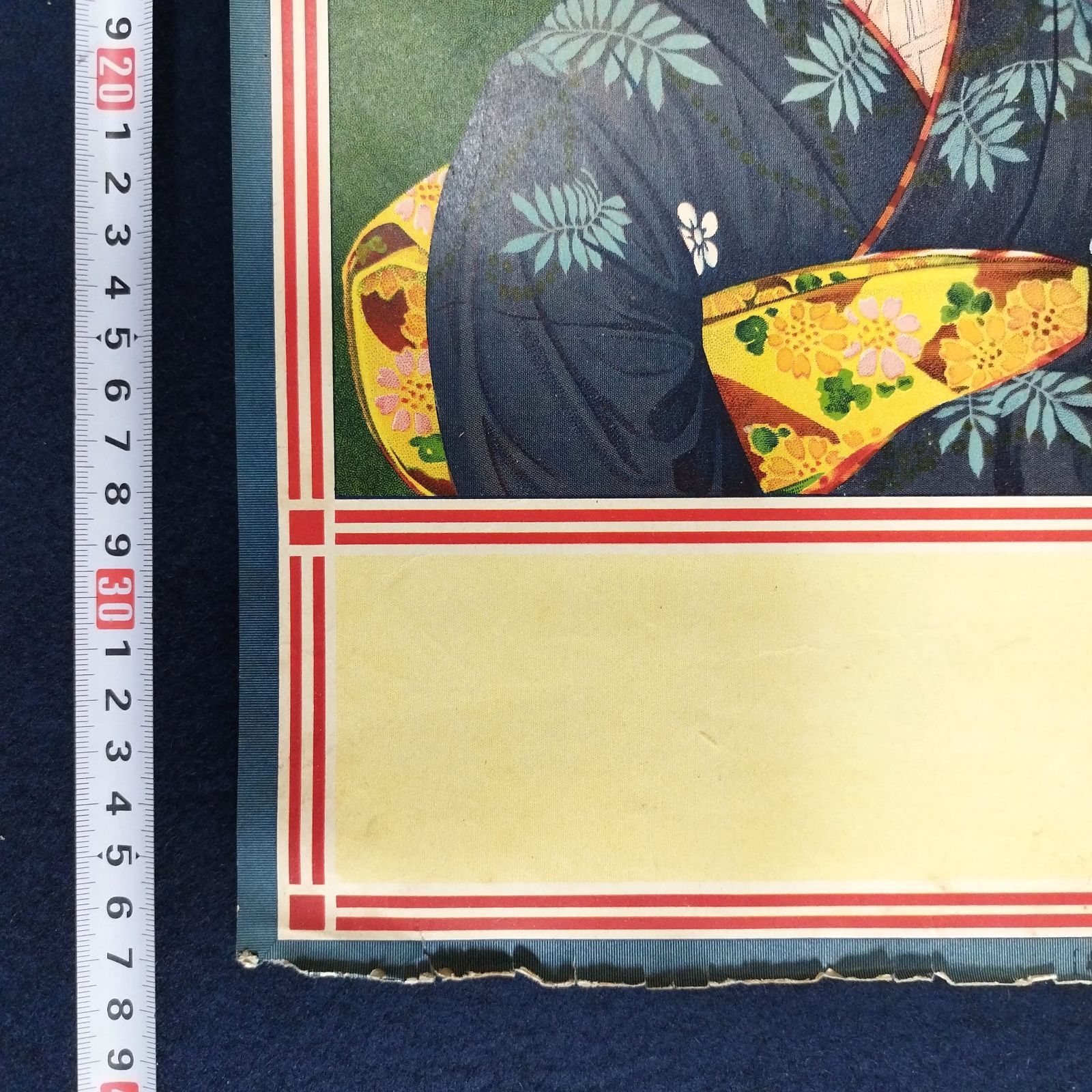 戦前 石版刷◇引札◇美人画 和装 ポスター 広告 宣伝 チラシ 明治時代