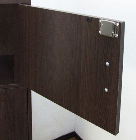 鍵付収納5段キャビネット ブラウン系 収納チェスト（962） - メルカリ