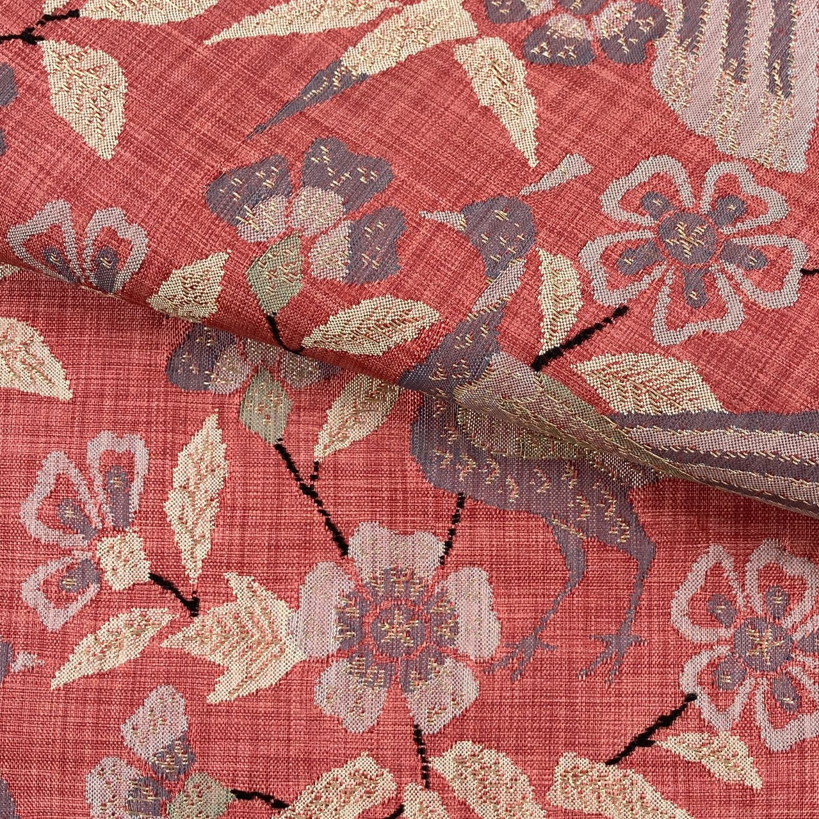 袋名古屋帯 美品 優品 夏帯 絽 斜め格子 縞 銀糸 黒 化繊 【中古】 8