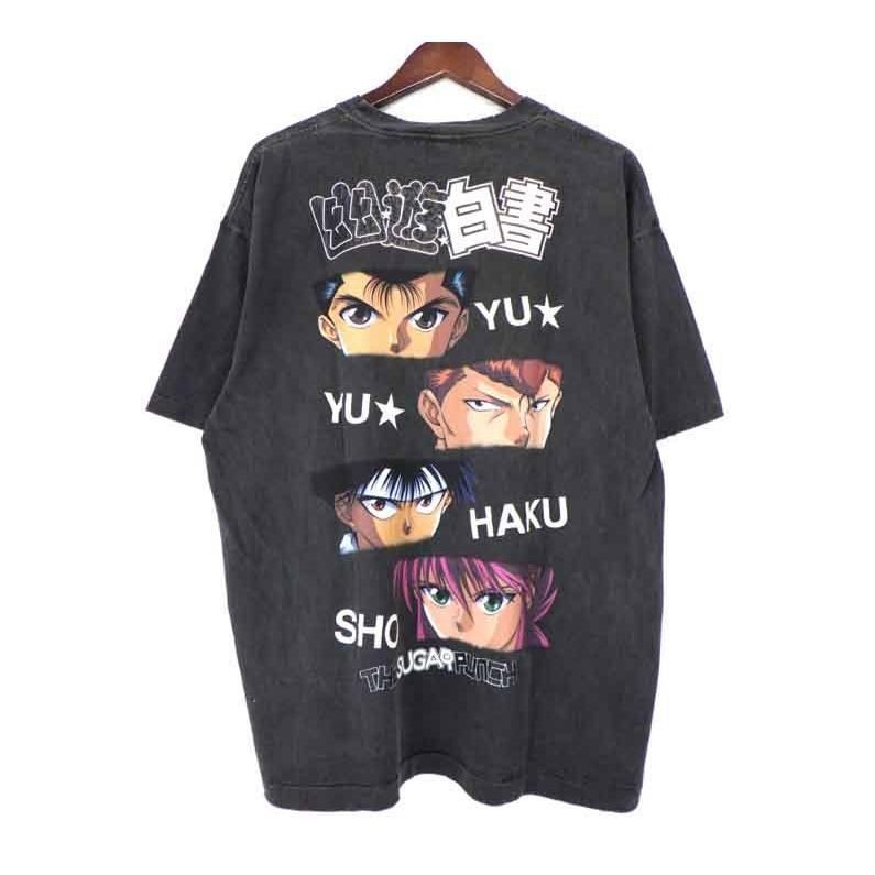 【新品・最安値】幽遊白書×ザシュガーパンチ　飛影　蔵馬　Tシャツ　ブラック　L 新品・最安値】幽遊白書×ザシュガーパンチ 飛影 蔵馬 T