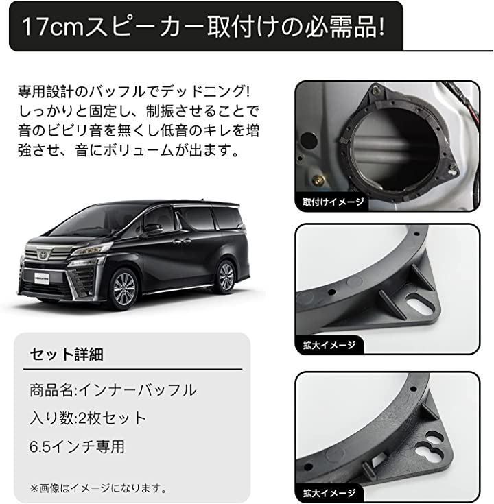 ☆人気送料込☆ダイハツ車 １７センチ インナーバッフルボード＆ボルト