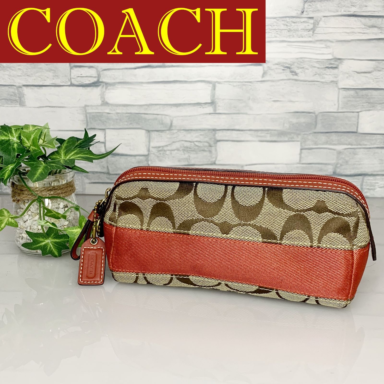 COACH コーチ ポーチ レッド - ポーチ