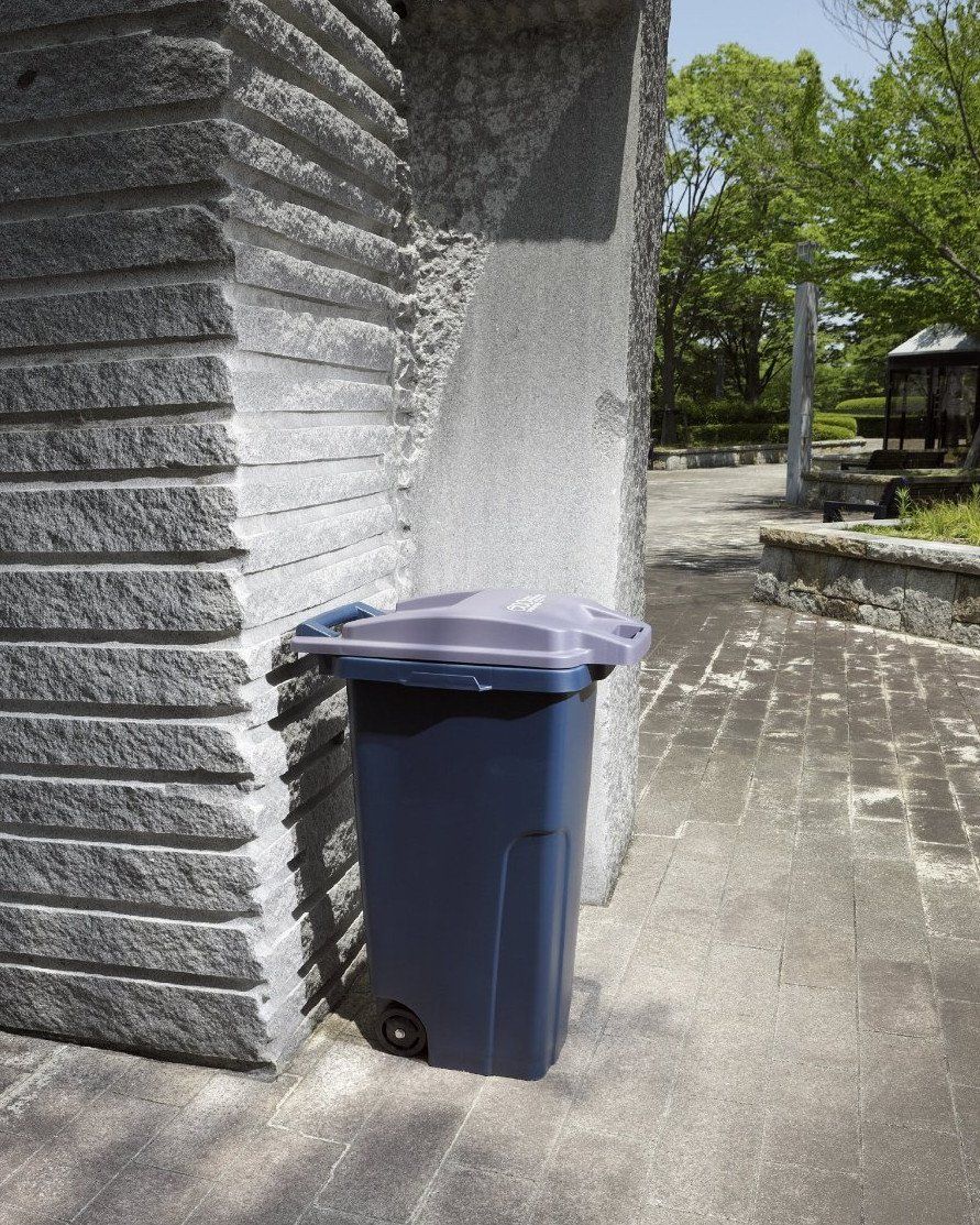 リス 大型 ゴミ箱 キャスターペール ネイビーブルー 74L 2輪 ecoコンテナスタイル2 CS2-70C2