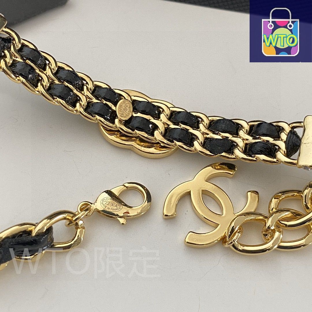 今日特価】Chanel シャネル 2024 年新モデル 皮紐ネックレス