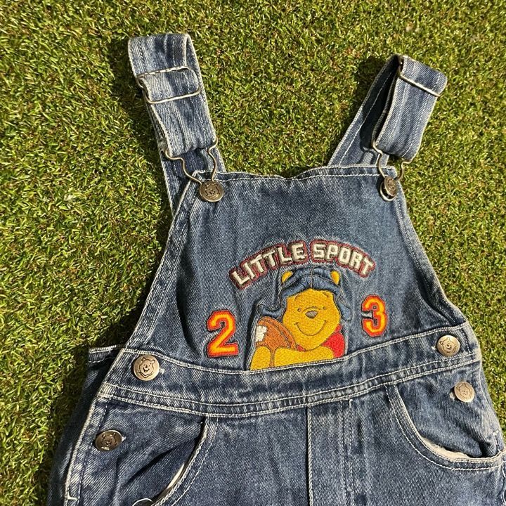 KIDS古着 90s DISNEY Vintage ディズニー プーさん刺繍 デニム