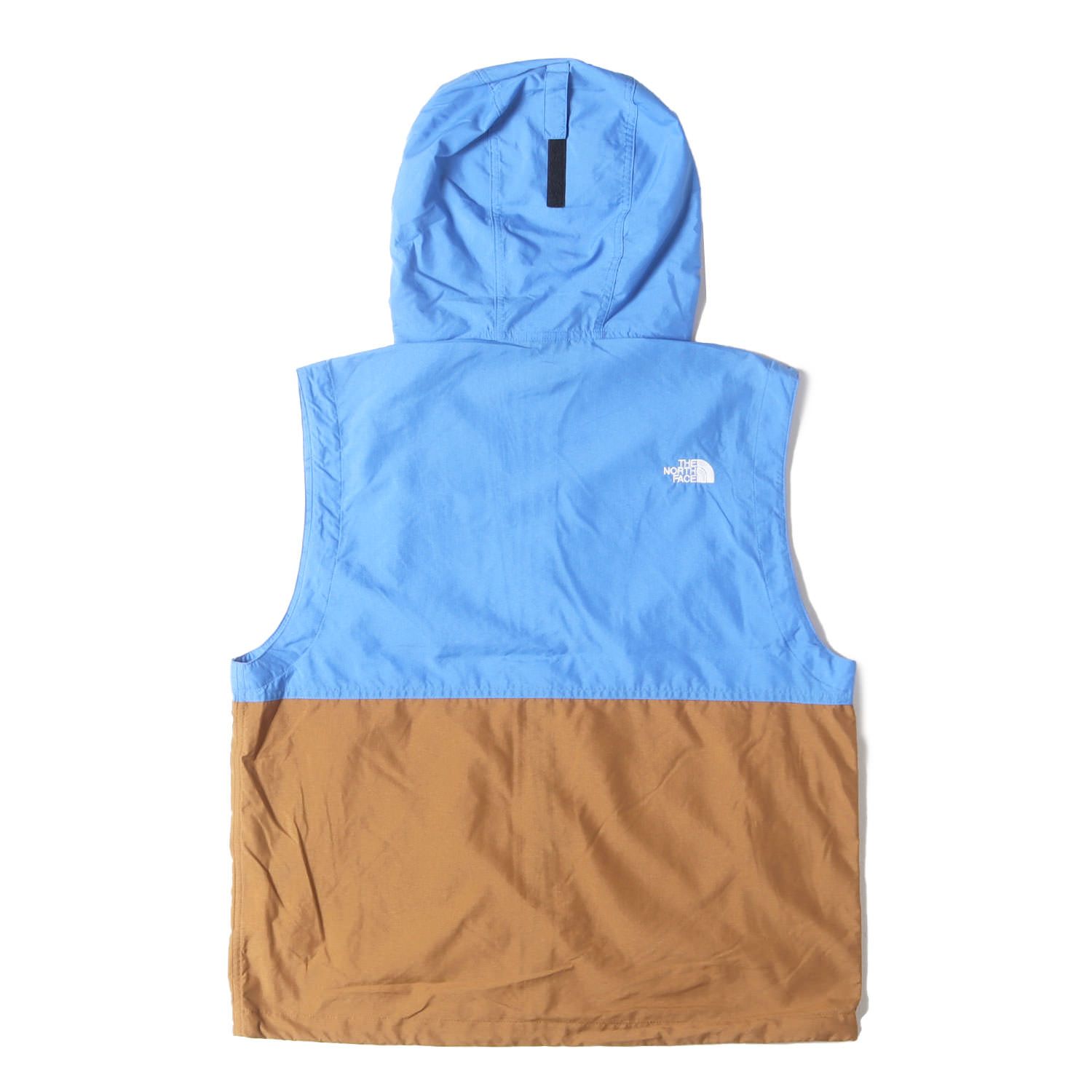 THE NORTH FACE ノースフェイス ベスト ライトブラウン ブルー サイズ