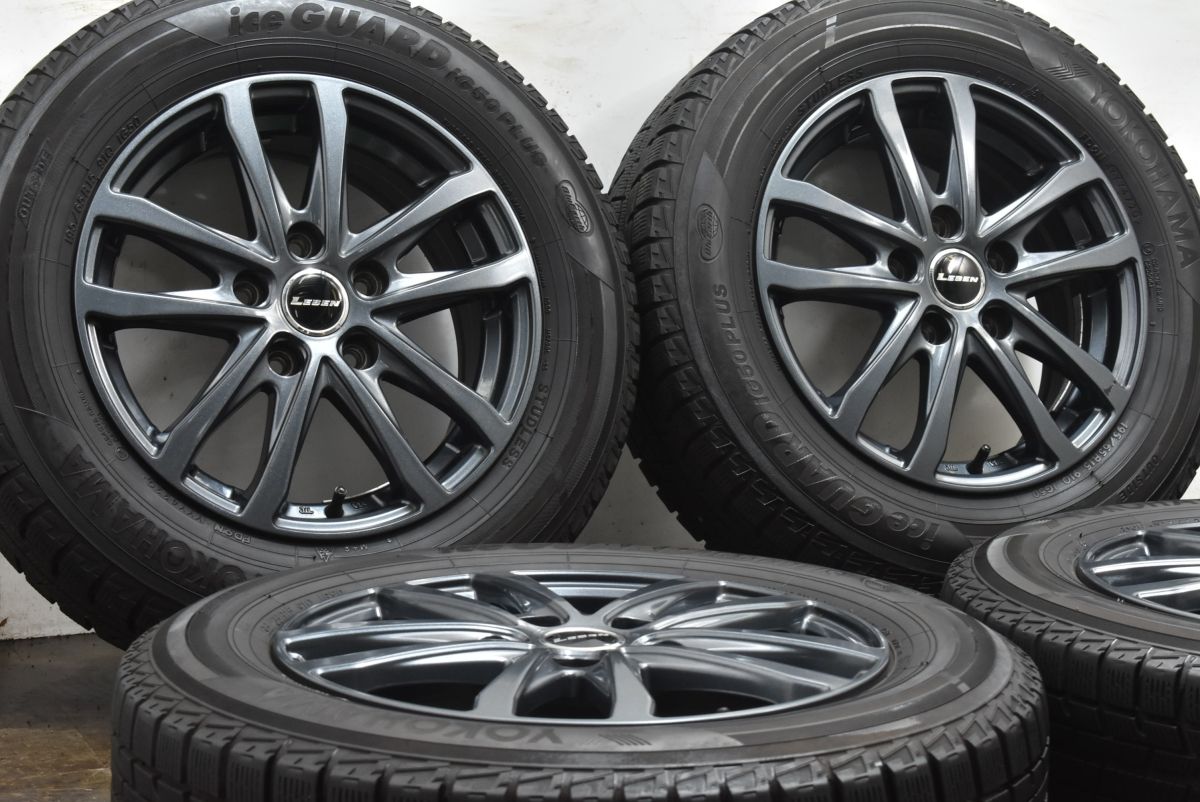 バリ溝 LEBEN 15in 6J 53 PCD114.3 ヨコハマ iG50 195 65R15 ノア ヴォクシー エスクァイア ステッワゴン プレマシー