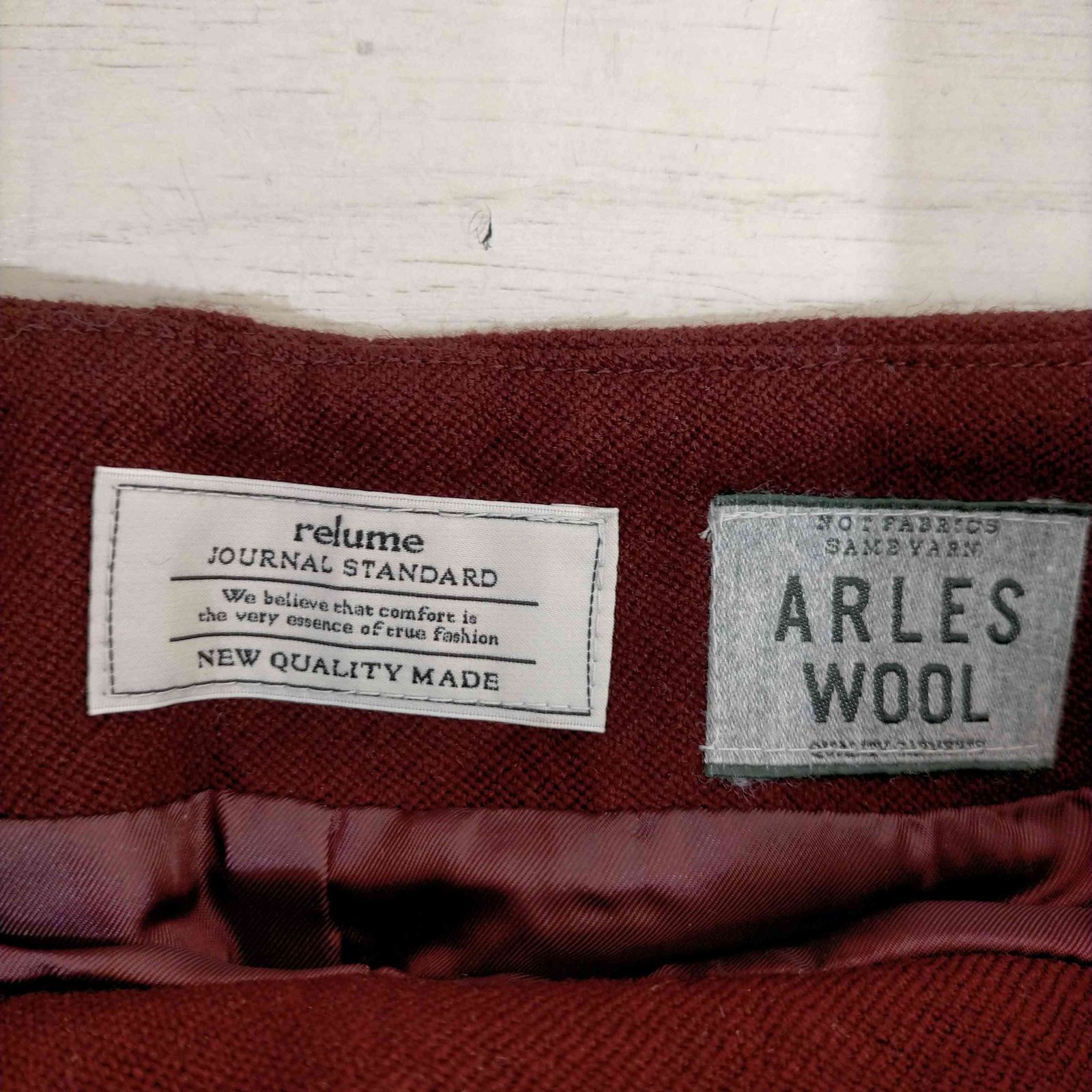 新品　ジャーナルスタンダード relume ARLES WOOL　お洒落なワイドパンツ　M　定12000 ジャーナルスタンダードレリューム JOURNAL STANDARD relume arles