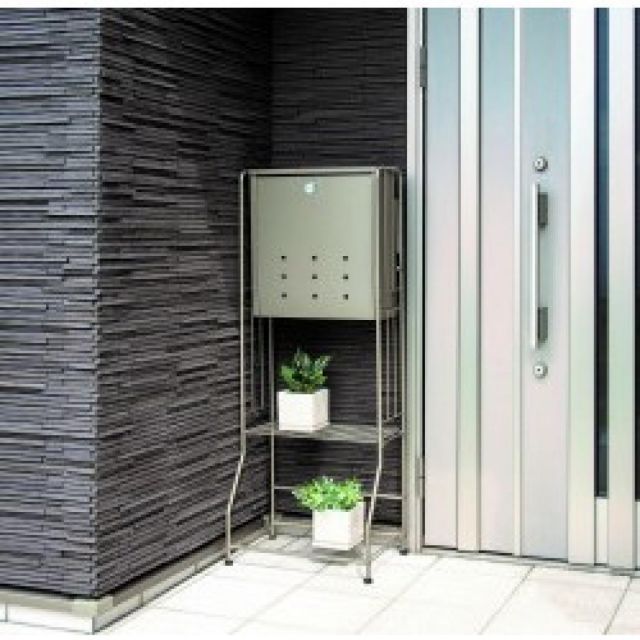 大型ポストスタンド モダン チタングレー OPS-02MD TGY グリーンライフ ポスト 郵便ポスト 郵便受け 新聞受け 郵便 メール便 新聞 朝刊 夕刊