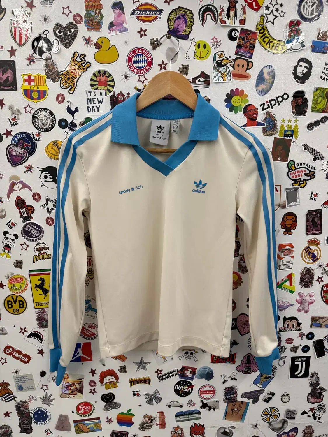 アディダス x スポーティアンドリッチ ロングスリーブ クリーム 白 XS