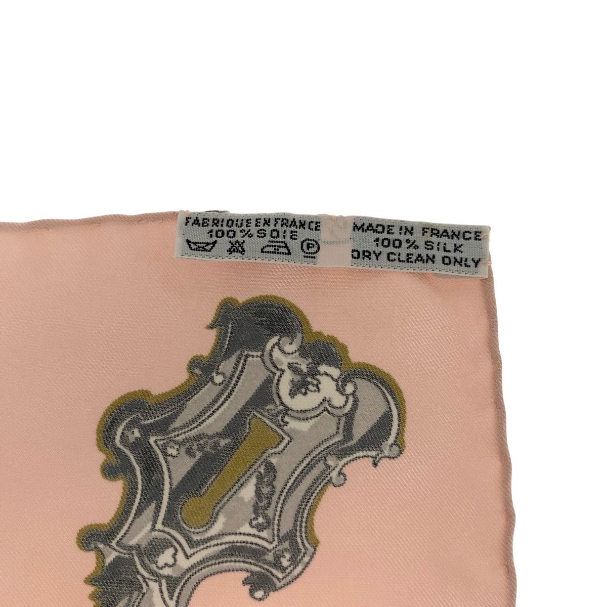 美品 HERMES エルメス カレ90 LES CLES ピンク マルチカラー