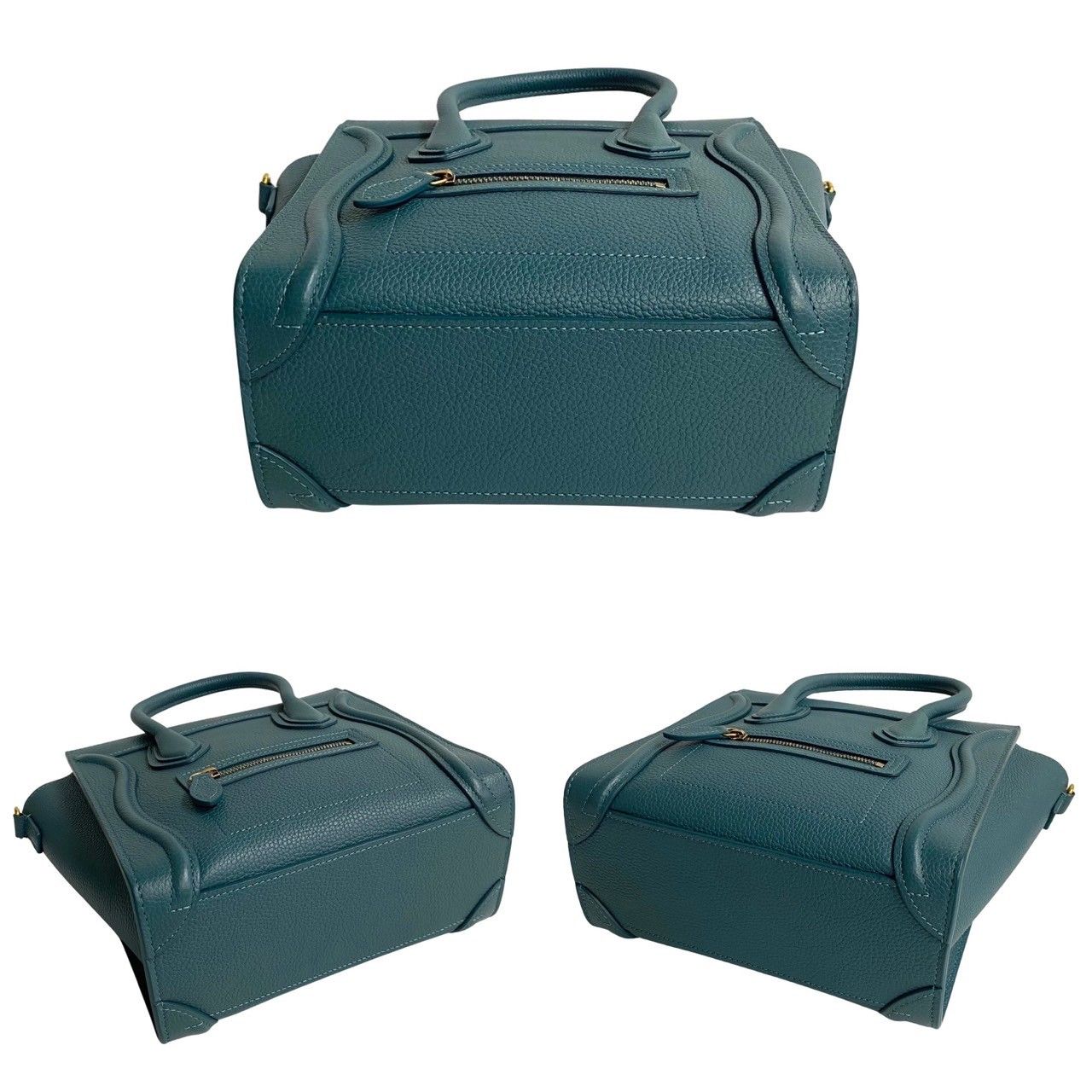 未使用保管品 保存袋付 CELINE セリーヌ ラゲージ ナノ ロゴ レザー 本 