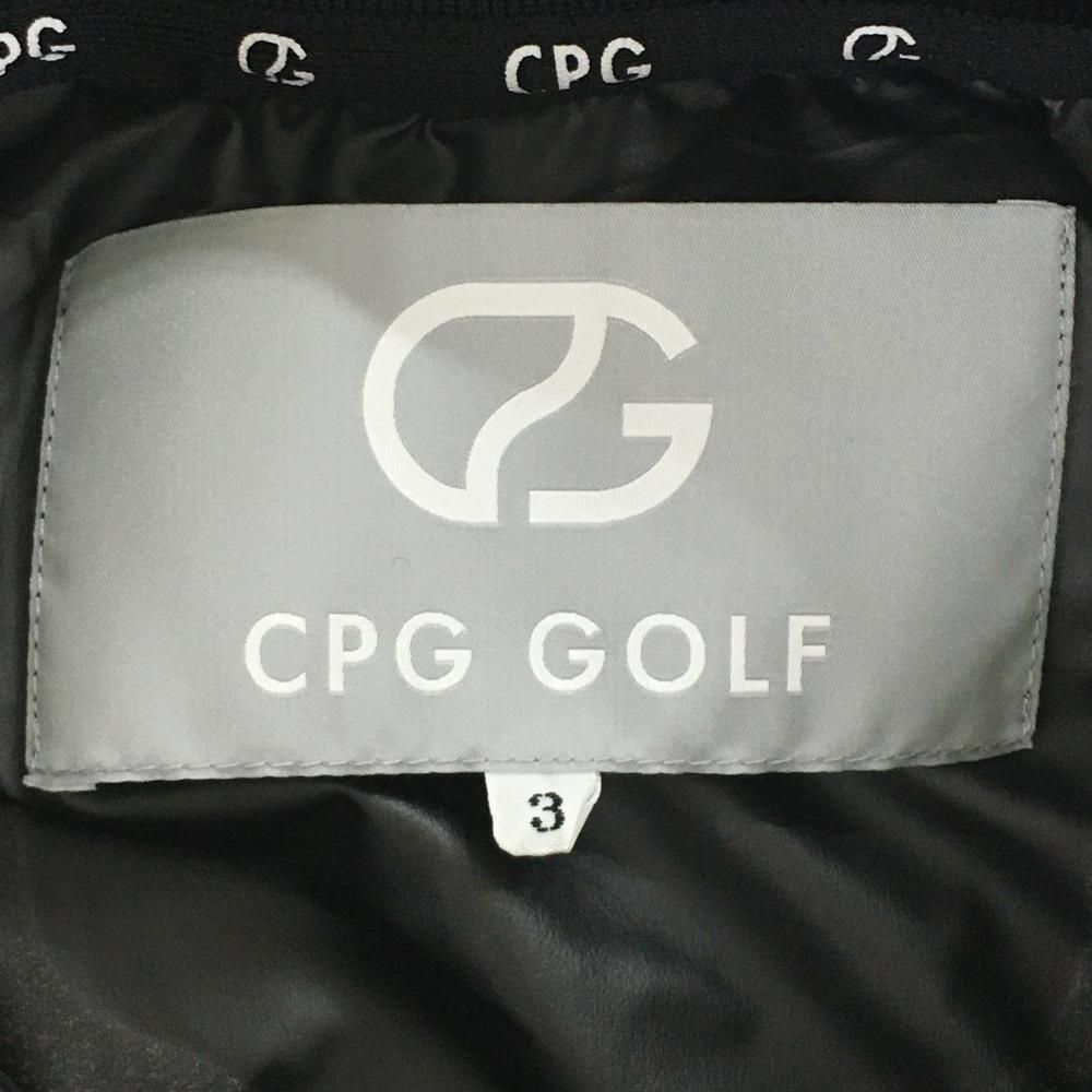 超美品】CPGゴルフ アウターベスト 黒×白 ネック・袖口ライン