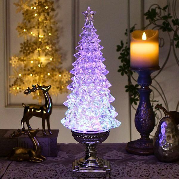 クリスマスツリー LED オブジェ 置物 おしゃれ 大きめ Xmas LED