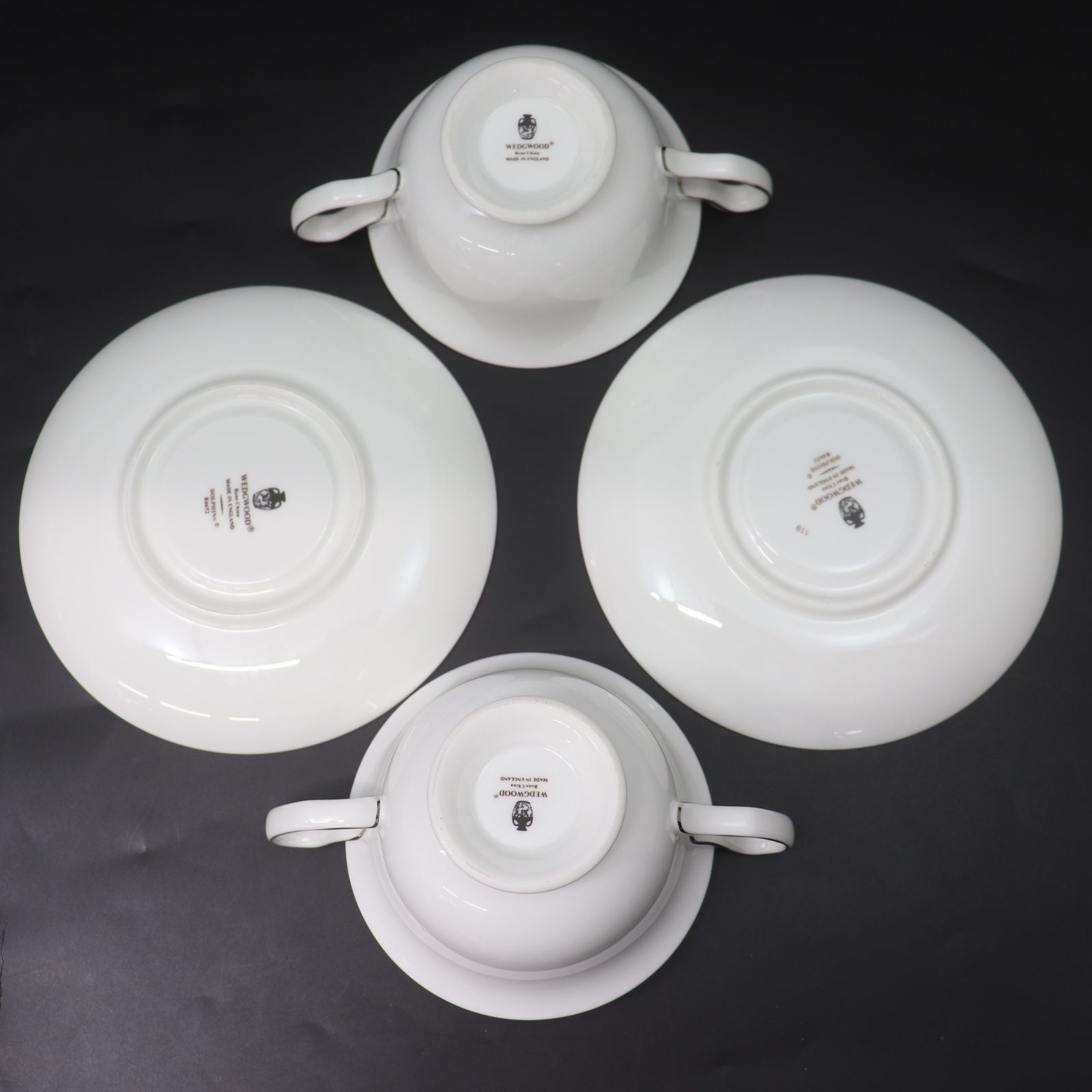 ウェッジウッド（Wedgwood）ドルフィンホワイト スープボウル 2枚