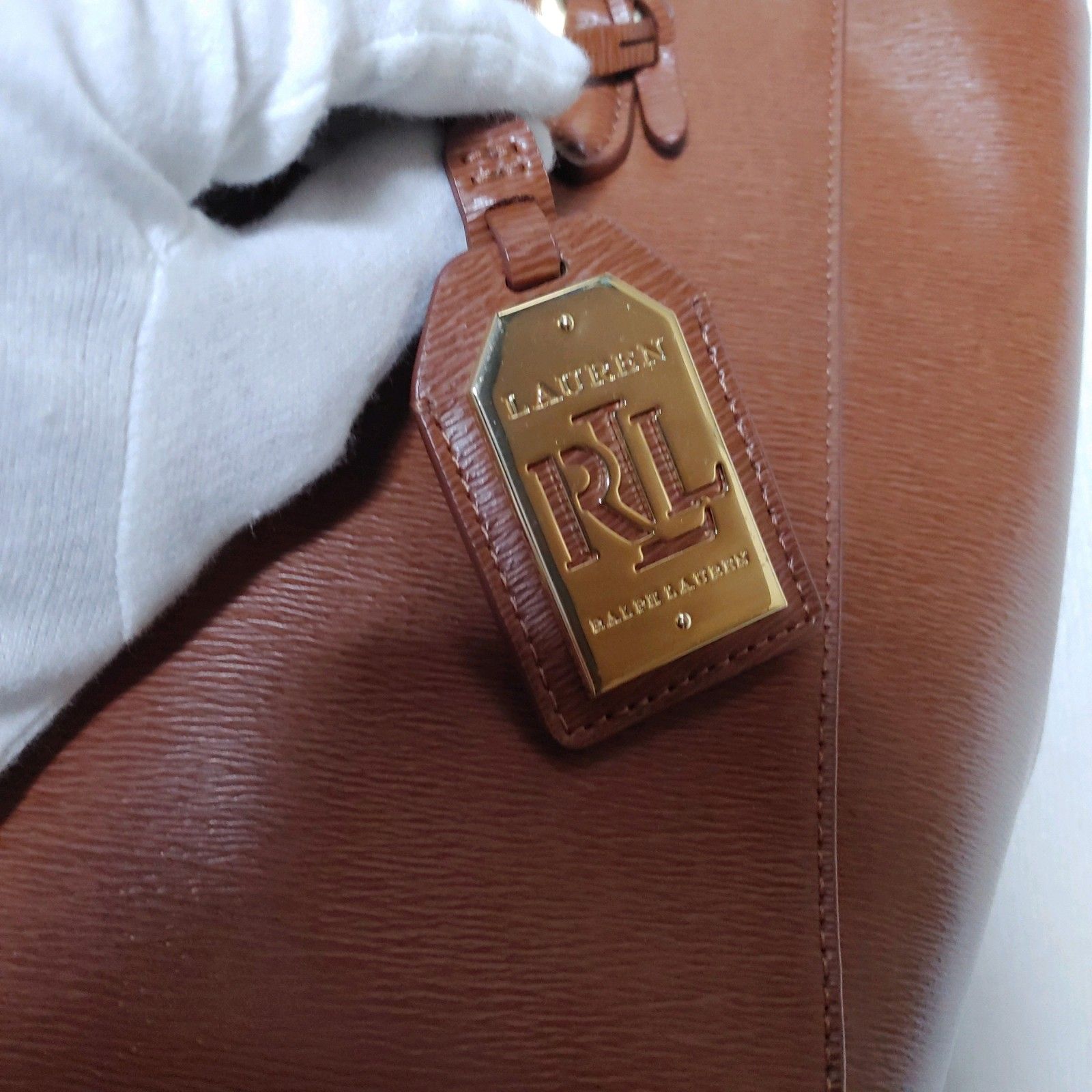 未使用保管品】LAUREN RALPH LAUREN レザー トートバッグ ブラウン  