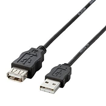 【-非常に良い】 エレコム USBケーブル 延長 USB2.0 (USB A オス to USB A メス) RoHS指令準拠 2m ブラック USB-ECOEA20
