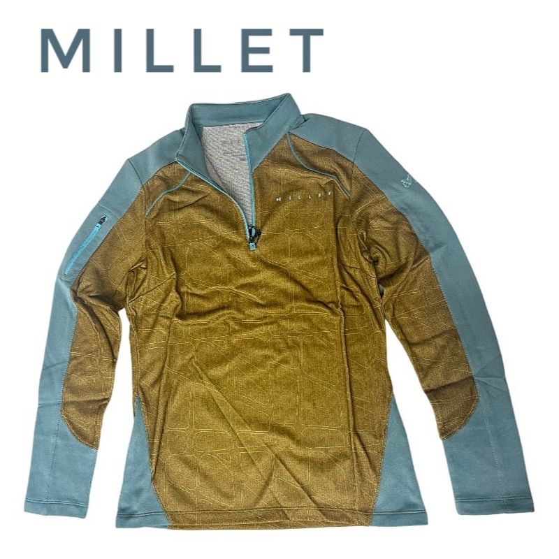 MILLET 長袖 トップス ミレー ハーフジップ 登山 シャツ - 登山用品