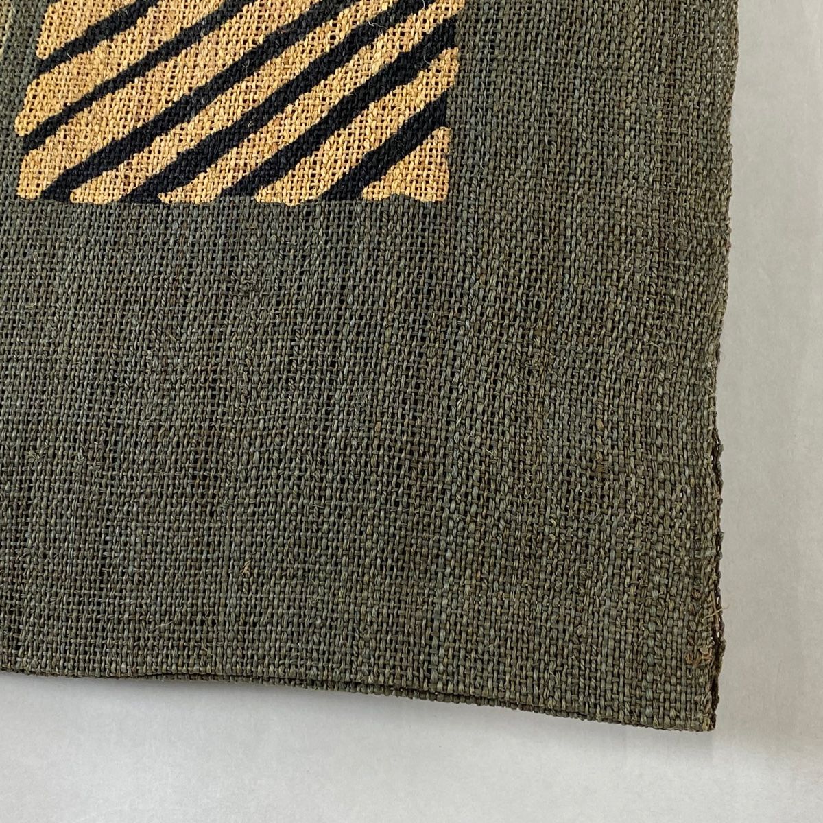 名古屋帯 逸品 夏帯 八寸名古屋帯 松葉仕立て 市松 縞 茶緑色 科  